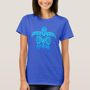Camiseta Tartaruga Tribal de Azul