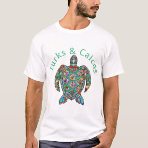 Camiseta Tartaruga Tribal de Turks e Caicos