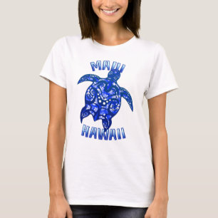 Camiseta Tartaruga Tribal de Vacinação Maui Hawaii