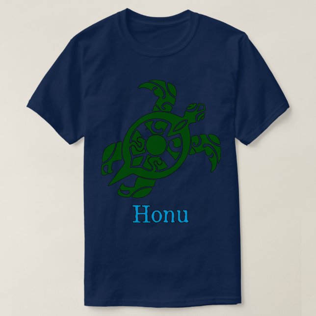 Camiseta Tartaruga Verde do Havaí Honu (Frente do Design)