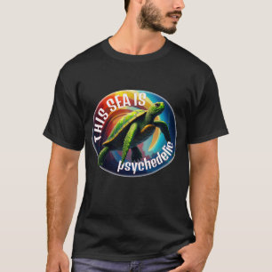 Camiseta Tartaruga Verde Flutuando no avião astral