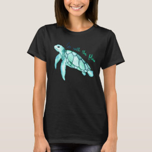 Camiseta Tartaruga verde mar aquarela com citação engraçada