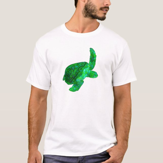 Camiseta Tartaruga Verde Tribal (Frente)