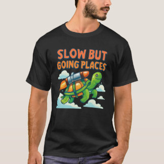 Camiseta Tartaruga voadora com Jetpack - Lenta, mas indo ao