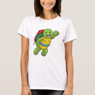 Camiseta Tartaruga voando com foguete