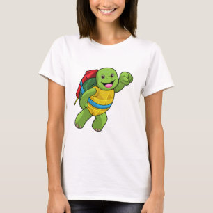 Camiseta Tartaruga voando com foguete