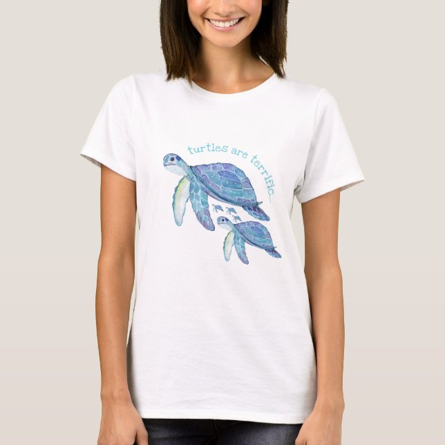 Camiseta Tartarugas Bonitas, Tartarugas São Incríveis (Frente)