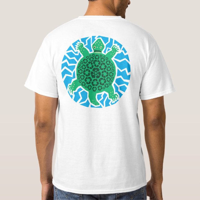 Camiseta Tartarugas marinhas, Reciclagem (Verso)