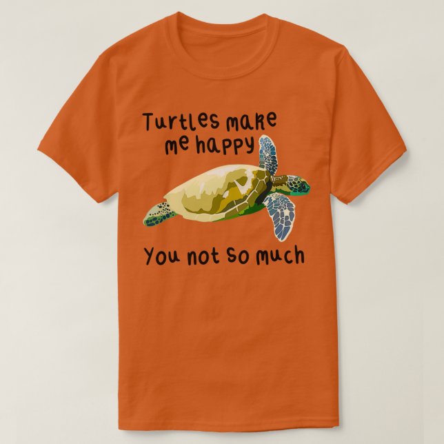 Camiseta Tartarugas me fazem feliz (Frente do Design)