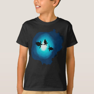 Camiseta Tartarugas Nadadoras Azuis
