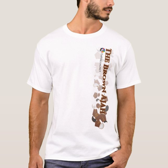 Camiseta TarValon.Net Brown Scattered Pennants T-shirt (Frente)