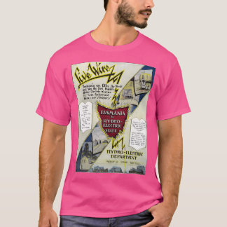 Camiseta Tasmânia 1929. Energia Hídrica Do Bas De Montanhas