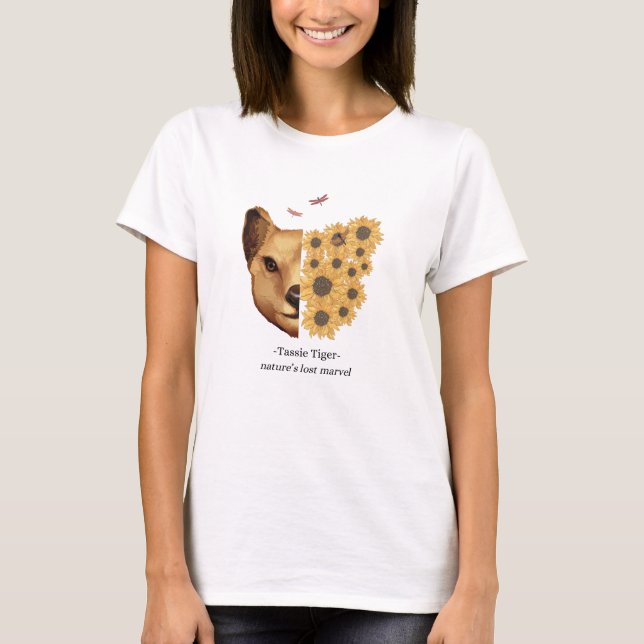 Camiseta Tassie Tiger Thylacine Tasmanian Wolf (Frente)