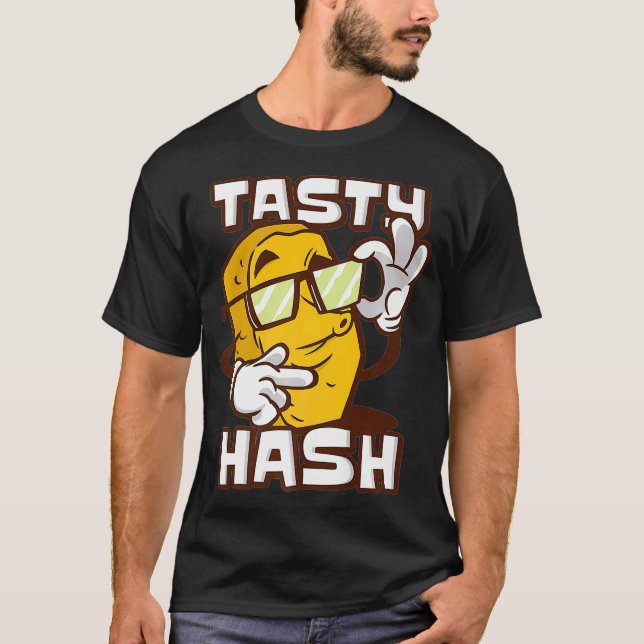 Camiseta Tasty Hash Browns Breakfast Food Hash Brown animal (Frente)