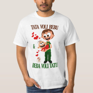 Camiseta Tata Ama Bebu (Papai Ama Bebê) bela (branca)
