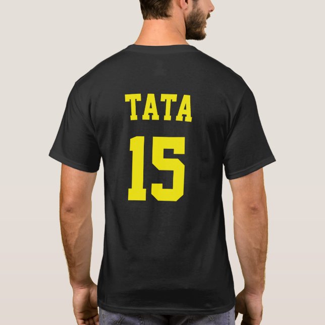Camiseta Tata Sérvio Pai Amarelo Jersey Número 15 (Verso)