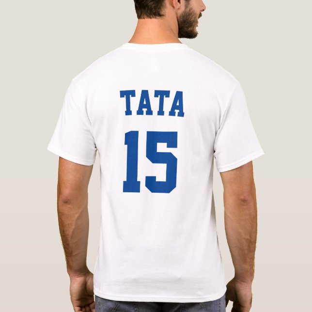 Camiseta Tata Sérvio Pai Blue Jersey Número 15 (Verso)