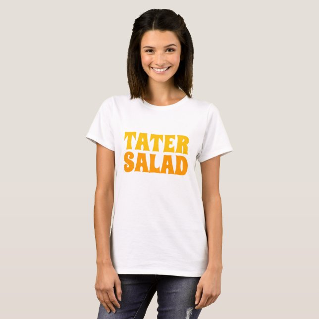 Camiseta TATER SALAD retro T-shirt da novidade feminina (Frente Completa)