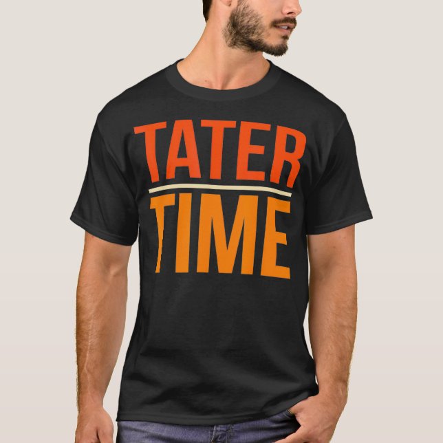 Camiseta Tater Time Divertido Turquia Homens da Família de  (Frente)