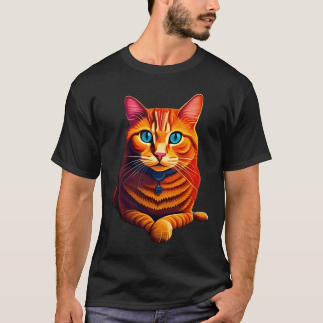 Camiseta Tater Tot Orange Cat - Pintado (Frente)