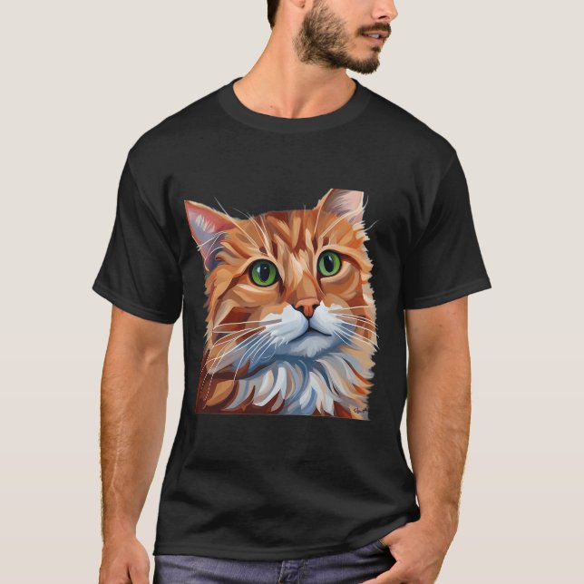 Camiseta Tater Tot Orange Cat - Pintado macio (Frente)