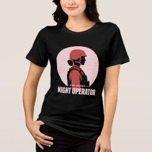 Camiseta Tática Feminina Vintage Night Operator
