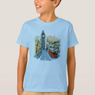 Camiseta Tatinho-da-paisagem da cidade de Londres Inglaterr