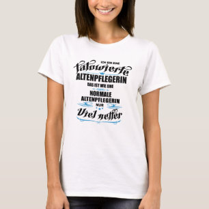 Camiseta Tätowierte Altenpflegerin ist netter T-Shirt