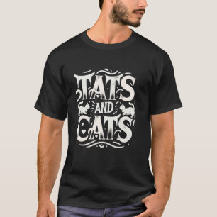 Camiseta Tats E Gatos Tatuagens Amantes Felinos
