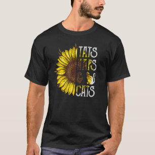 Camiseta Tats Naps And Cats Sunflower Pet Ownership Cat Gr