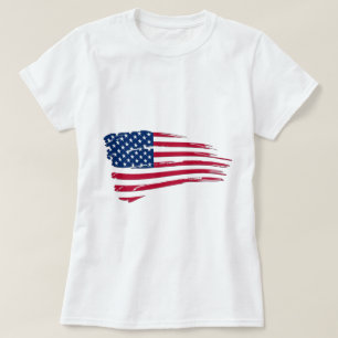 Camiseta Tattered American Flag T-shirt