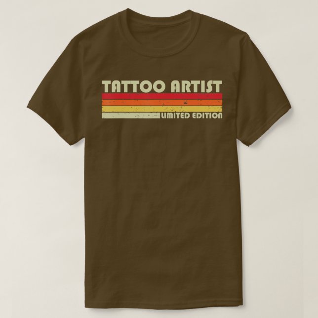 Camiseta TATTO ARTISTA Funny Job Profissão De Título Aniver (Frente do Design)