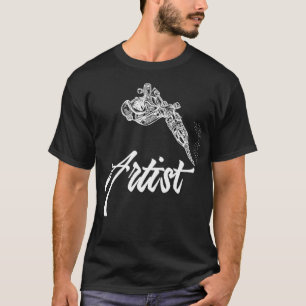 Camiseta Tattoo Artist Italics Tattooing Gun Premium