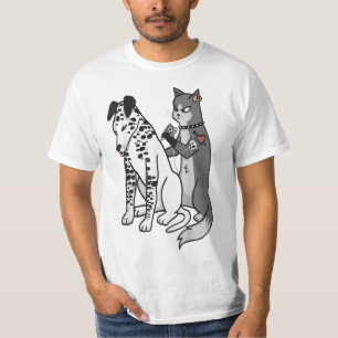 Camiseta Tattoo Cat Inked Dalmatic Cartoon Engraçado