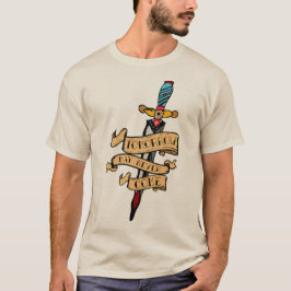 Camiseta Tattoo dague couteau poignard tomorrow may never c
