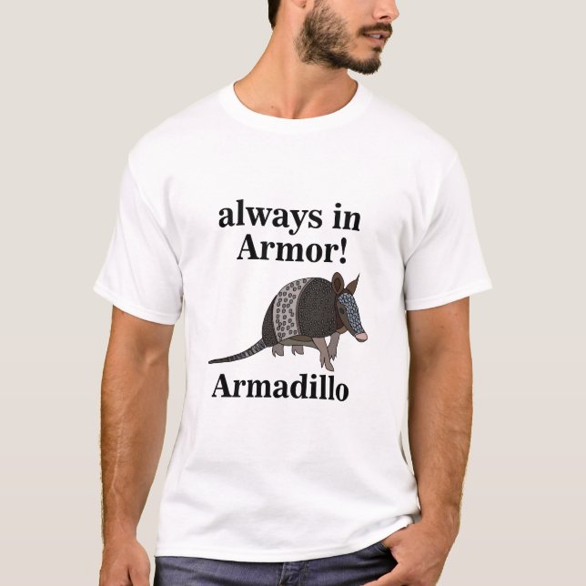 Camiseta Tatu Animal Engraçado  (Frente)