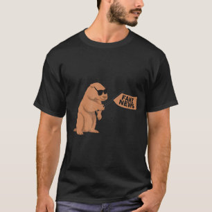 Camiseta Tatu-bola Notícias Falsas Marmota Influenciador Mí