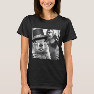 Camiseta Tatu-bola Tirando Selfie Com Pé Grande Engraçado T