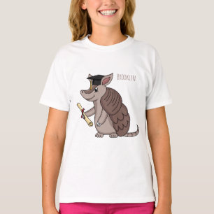 Camiseta Tatu bonito com desenho de boné de formatura