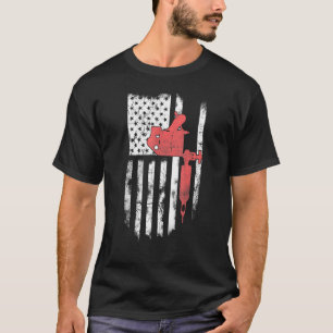Camiseta Tatuado Máquina de Tatuar Bandeira Americana EUA T