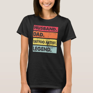 Camiseta Tatuador De Tatuagem Do Pai Do Marido Tatuador Da 