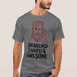 Camiseta Tatuagem à barba de barba mingada e incrível