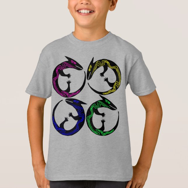 Camiseta Tatuagem Aboriginal tribal Etnográfica Pagan Lizar (Frente)