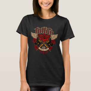 Camiseta Tatuagem Antiga Sub Cultura Rosas Punhos