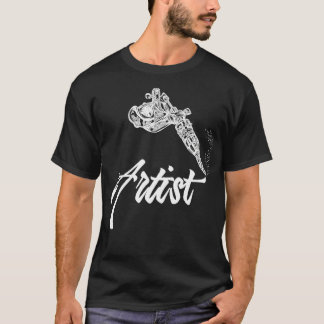 Camiseta Tatuagem Artista Itálico Tatuando Arma