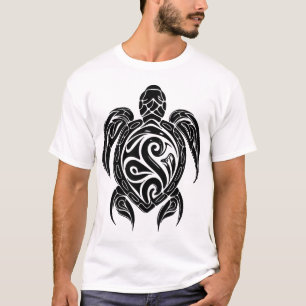 Camiseta Tatuagem Bonita Vintage Mergulhador Tartaruga Cópi