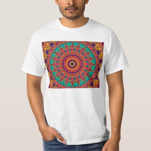 Camiseta Tatuagem Caleidoscópio Fractal (Frente)