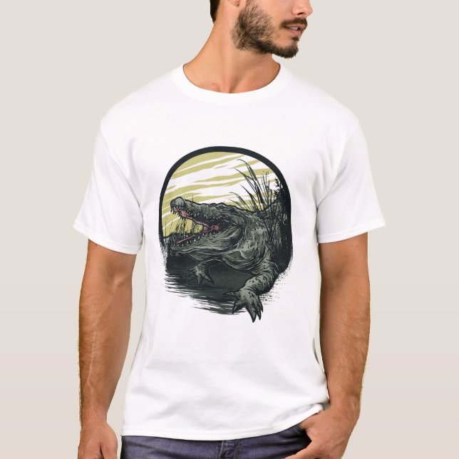 Camiseta Tatuagem crocodilo T-Shirt (Frente)