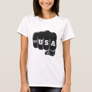 Camiseta TATUAGEM da bandeira americana dos EUA do punho de