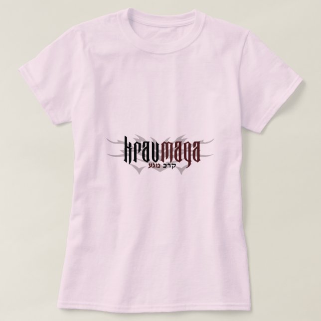 Camiseta Tatuagem da rocha de Krav Maga (Frente do Design)